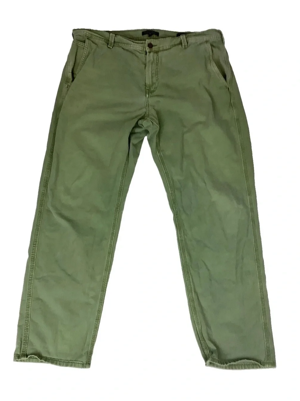 Banana Republic Men's Sz 38R Relaxed Tapered Fit Denim Green Pants 30
